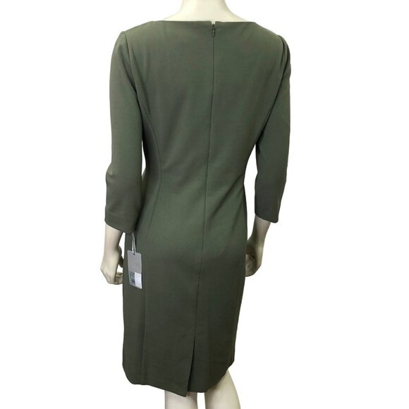 PRESTON & YORK SHEATH RUCHED 3/4 SLEEVE DRESS  6‎ NWT - Picture 4 of 8